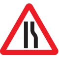 Road Narrows Right Side