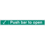 Push Bar to Open - Label