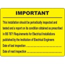 Periodic Electrical Inspection - Labels