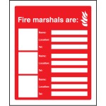 Fire Marshals Are (3 Names - Locations and Numbers)