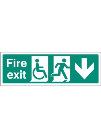 Disabled Fire Exit - Arrow Down