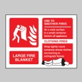 Large Fire Blanket - Extinguisher Identification