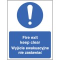 Fire Exit Keep Clear (English / Polish)