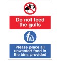 Do Not Feed the Gulls - Please Place All Unwanted Food in the Bins