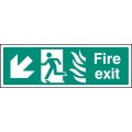 HTM Fire Exit - Arrow Down Left