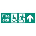 Disabled Fire Exit - Arrow Up / Straight On