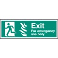 HTM Exit for Emergency Use Only - Left