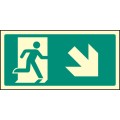 Intermediate Fire Exit Marker - Arrow Down Right