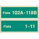 Flats X-Y (Specify when Ordering: eg 1-20) - Stairway Dwelling ID Signs