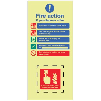 EasiFix Fire Action - in the event of a Fire - Lift the Cover and Activate Alarm