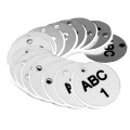 Engraved Valve Tags - White with Black Text