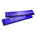 Engraved Sign with Adhesive Back - Blue 