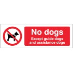 No Dogs - Except Guide Dogs and Assistance Dogs