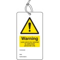 Warning - Lockout to be Removed Etc.. - Double Sided Safety Tag (Pack of 10)