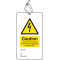 Caution - Lock Out Device Must be Removed By - Double Sided Safety Tag