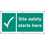 Site Safety Starts Here - Banner with Eyelets