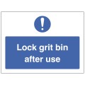 Lock Grit Bin after Use