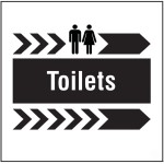 Toilets - Arrow Right - Add a Logo - Site Saver