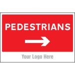 Pedestrians - Arrow Right - Add a Logo - Site Saver