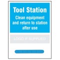 Tool Station Shadow Board with Blue Magnetic Rail