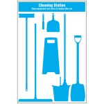 Cleaning Station Shadow Board (8 piece)