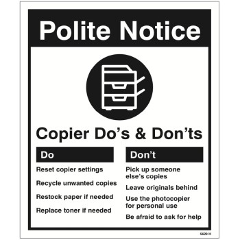 Photocopier - Do's & Don'ts