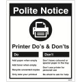 Printer - Do's & Don'ts