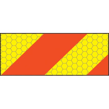 ECE70 Vehicle Marking Plate - Left Hand Horizontal Chevron