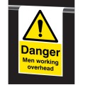 Danger - Men Working Overhead - Roll Top Sign