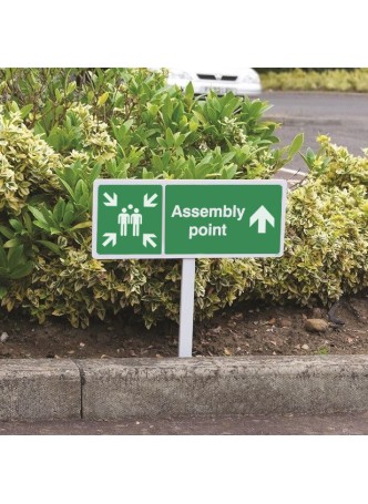 Assembly Point - Straight On - Verge Sign
