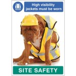 High Visibility jackets must be Worn - Dog - Poster