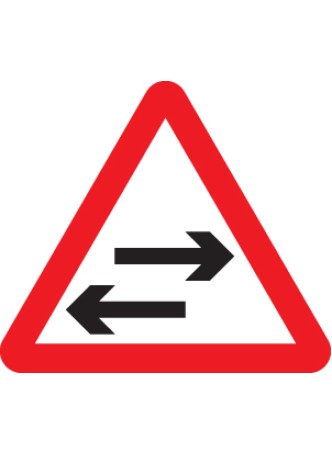 Two Way Traffic Crossing Ahead - Class R2 - Permanent