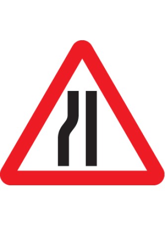 Road Narrows Left Side - Class R2 - Permanent