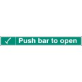 Push Bar to Open - Label