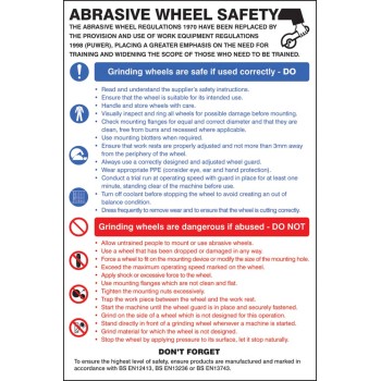 Abrasive Wheel Danger -s & Precautions - Poster