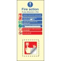 Fire Action & Call Point Set - Operate Alarm - Phone Building - Leave Building - Assembly Point