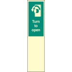 Door Plate - Turn to Open Left