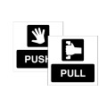 Push / Pull - Double Sided Window Sticker