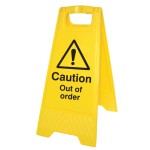 Caution - Out of Order - Self Standing Floor Sign