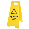 Caution - People at Work - Self Standing Floor Sign