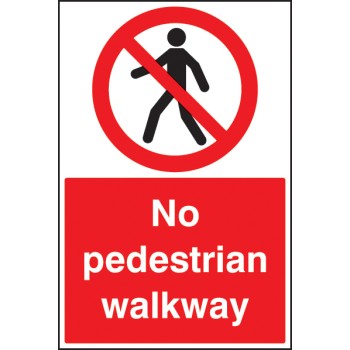 No Pedestrian Walkway - Floor Graphic