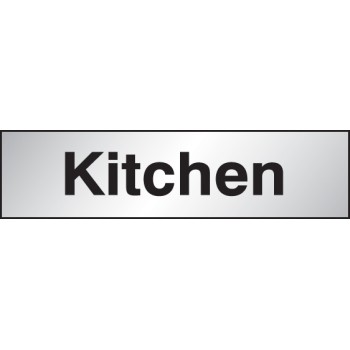 Kitchen Sign - Engraved Aluminium Effect