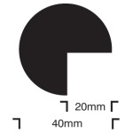 Impact Protection - Semi-circular 40 / 40 - Self Adhesive