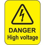 Danger - High Voltage Labels