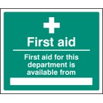 First Aid for Department Available From