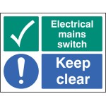 Electrical Mains Switch - Keep Clear