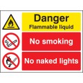 Danger - Flammable Liquid - No Smoking - No Naked Lights