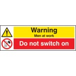 Warning - Men At Work - Do Not Switch On