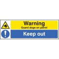 Warning - Guard Dogs On Patrol - Keep Out