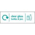 Clear Glass Bottles & Jars - WRAP Recycling Sign